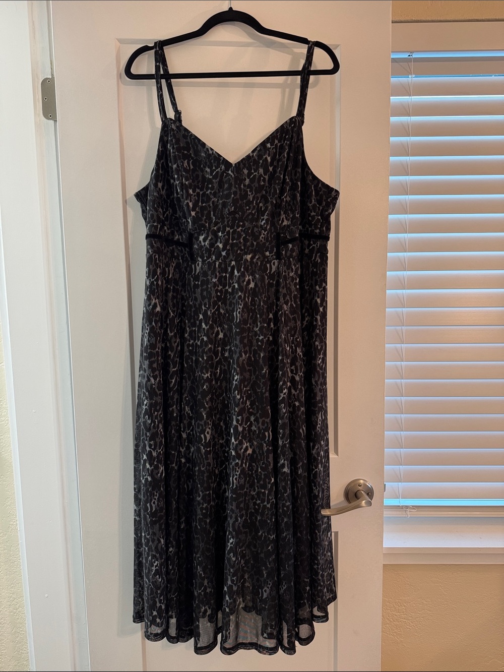 torrid Charcoal Leopard-Print Midi Dress